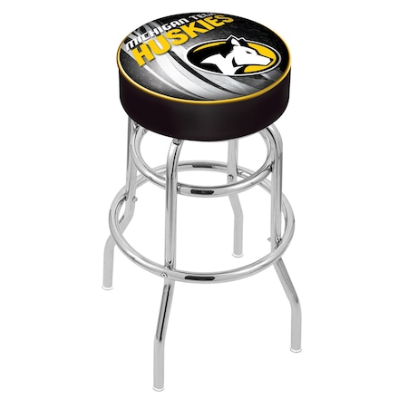 Holland Bar Stool Co 30" Michigan Tech Cushion Seat, 2-Ring Chrome Swivel Bar Stool L7C130MITech-D2